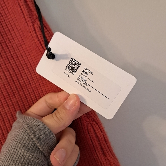 LINE & dot NWT  (Revolve) Ami Sweater Skirt Women's Rust Knit Mini S M - Picture 4 of 9